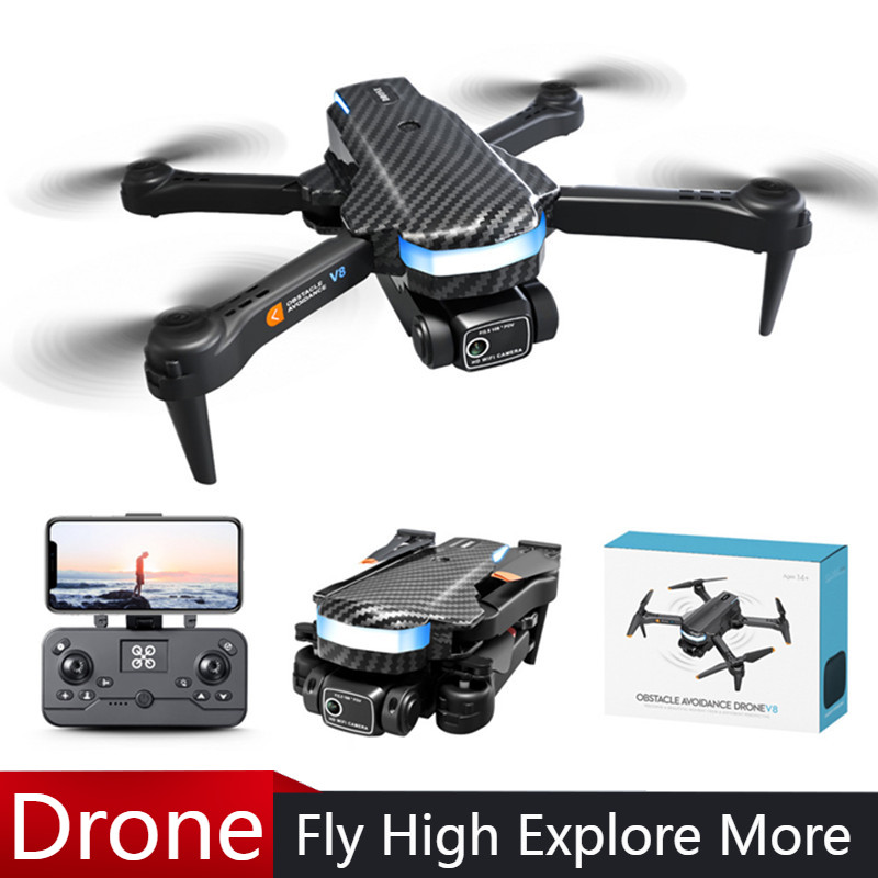 Drone Gimbal 2 Axis - V8 Professional Drone Mini 8K HDกล้องสามด้านหลีกเลี่ยงอุปสรรคOptical