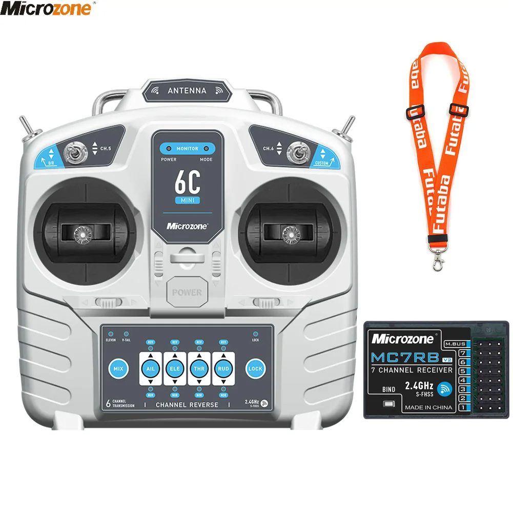 Drone Gimbal Controller - ไมโครโซน MC6C V2ขนาดเล็ก2.4G เครื่องส่งสัญญาณควบคุม6CH พร้อมตัวรับสัญญาณระบบวิทยุสำหรับเครื่องบิน RC