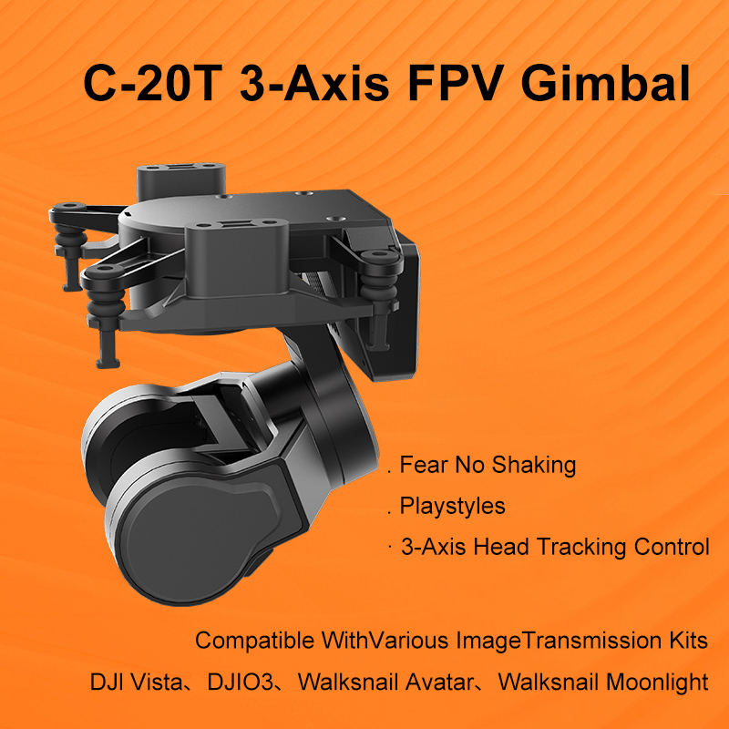 Drone Gimbal Mount - กิมบอล 3 แกนสำหรับโดรนแข่ง FPV พร้อมระบบ PTZ