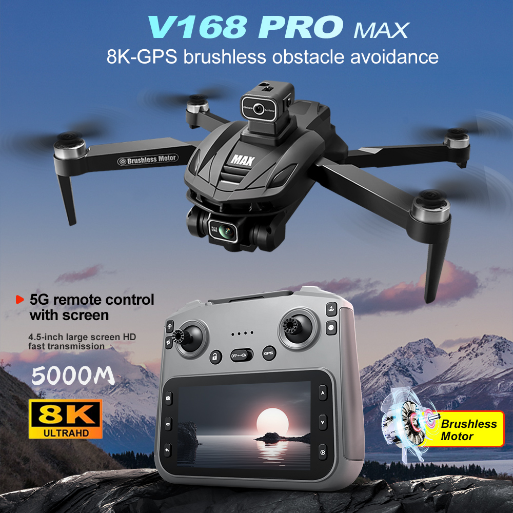 V168 PRO Max GPS Drone 8K Prof - Drone Gimbal Brushless บทวิจารณ์และราคา