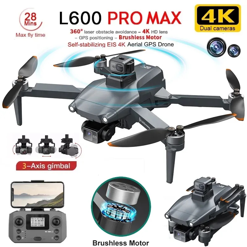 L600 PRO MAX GPS Drone Profess - Drone Gimbal 3 Axis บทวิจารณ์และราคา