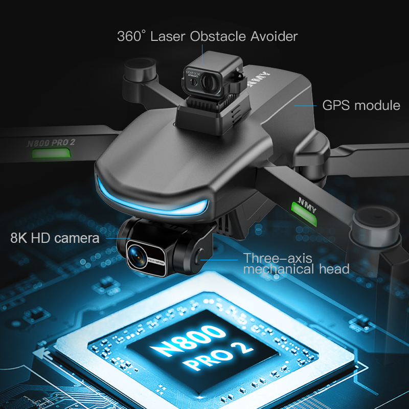 โดรน N800 PRO 2 GPS ระดับมืออา - Drone Gimbal 2 Axis บทวิจารณ์และราคา