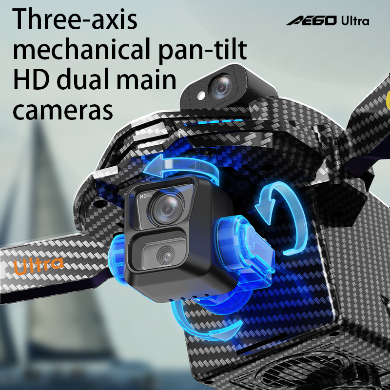 โดรน AE60 GPS ระดับมืออาชีพ กล - Drone Gimbal 3 Axis บทวิจารณ์และราคา