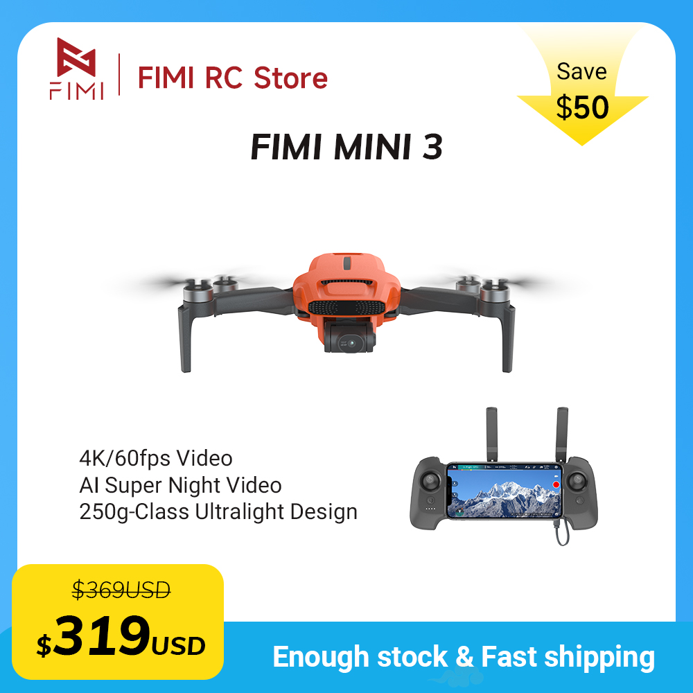 โดรน FIMI MINI 3 กล้อง 4K 60fp - Drone Gimbal 3 Axis บทวิจารณ์และราคา